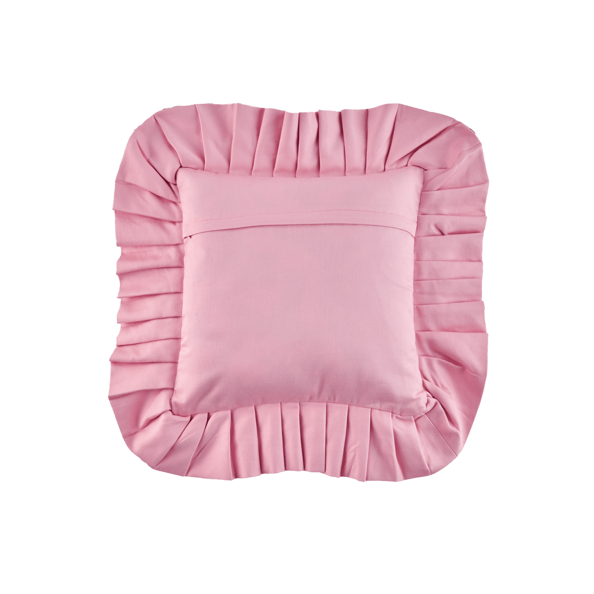 pink ruffle pillow cover