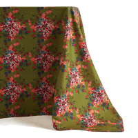 Floral Tablecloth in Blumen Green