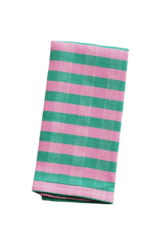 archive new york pink and green handwoven napkins