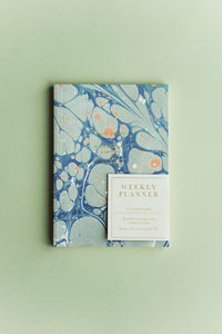 weekly undated planner blue marble