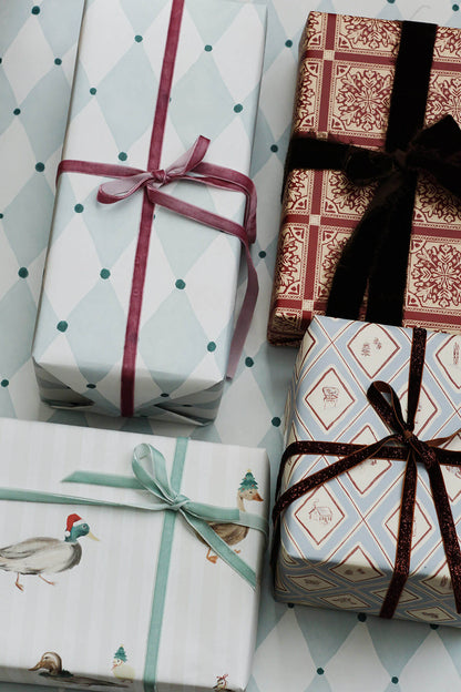 illustrated holiday gift wrap ✿ shop unique christmas wrapping paper on wallflower
