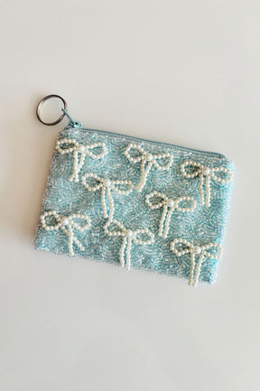 coquette bow zip purse ✿ beaded bow coin pouch ✿ shop wallflower