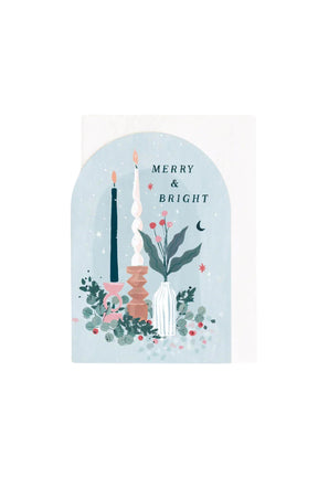 merry and bright christmas card