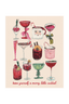 "Merry Little Cocktail" Christmas Art Print