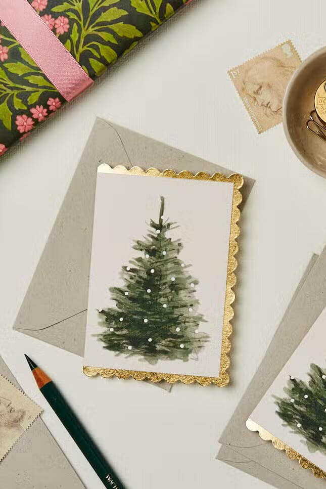 christmas mini cards for holiday gift tags wrap