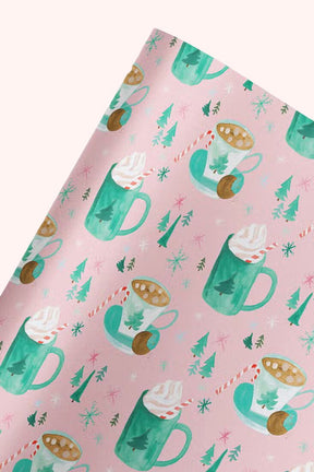 Cozy Drinks Gift Wrap Roll