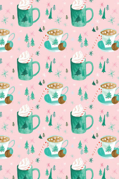 Cozy Drinks Gift Wrap Roll