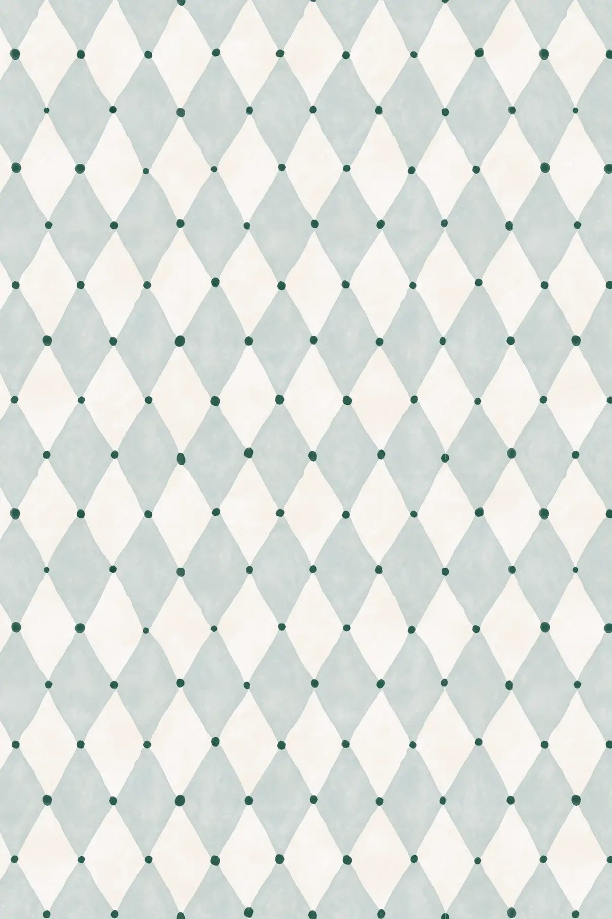 blue and white illustrated diamond harlequin pattern wrapping paper