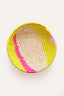 pink + yellow woven bowl