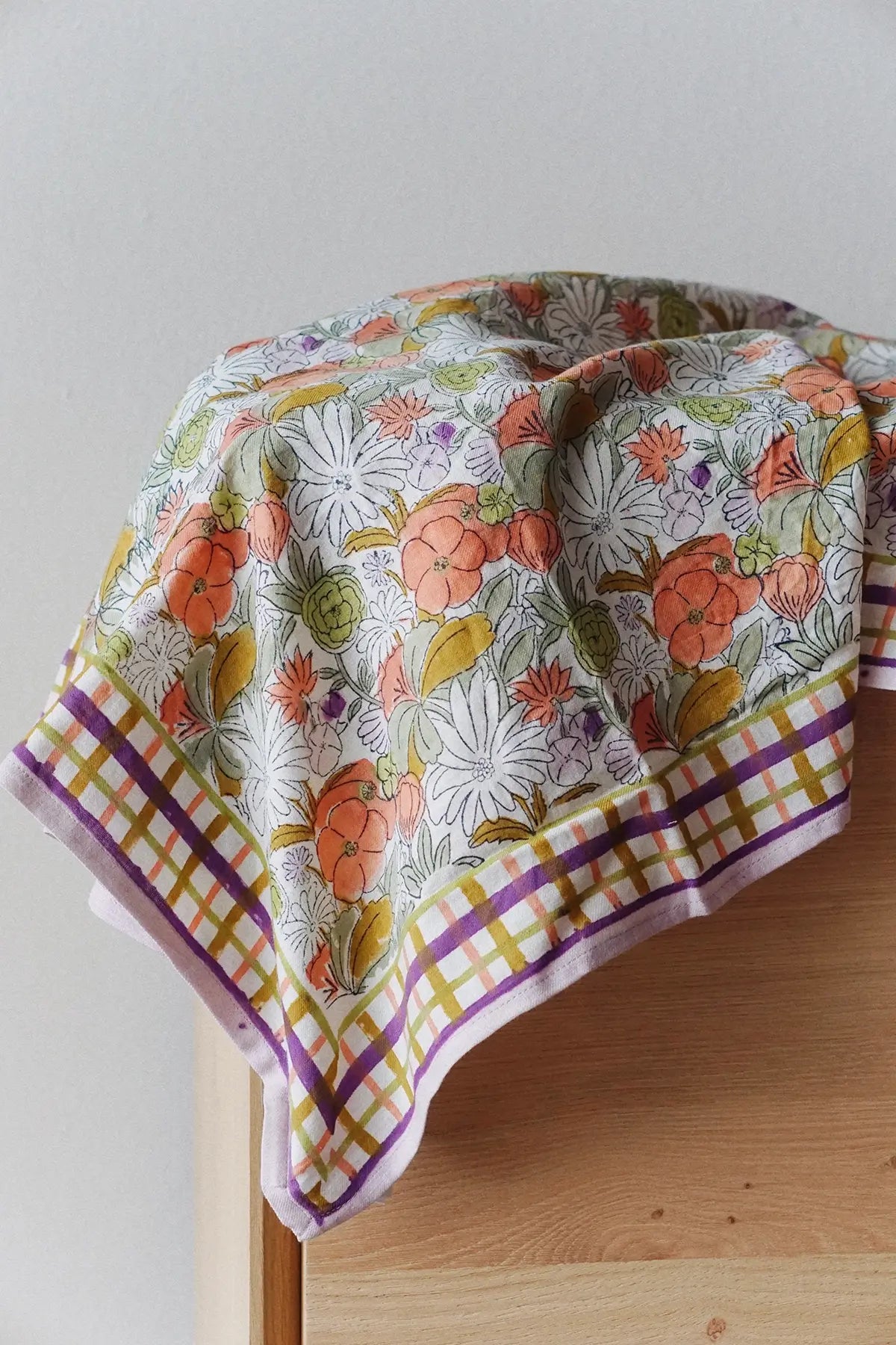 purple floral scarf for spring