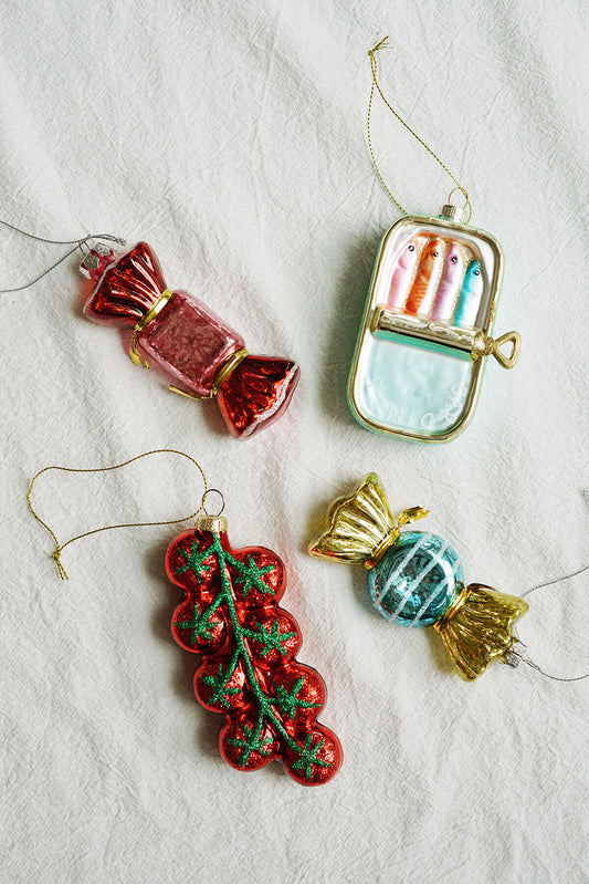 Whimsical Holiday Ornaments - Glass Christmas Ornaments from wallflower shop