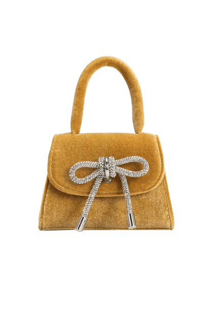 Melie Bianco Bag ✿ Sabrina Gold Velvet Clutch ✿ shop wallflower