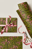 green + pink gift wrap by wanderlust paper co