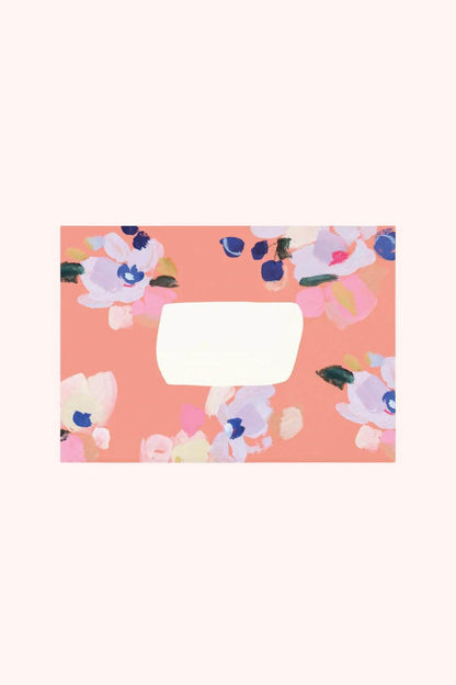 floral thank you cards with gold foil blank inside