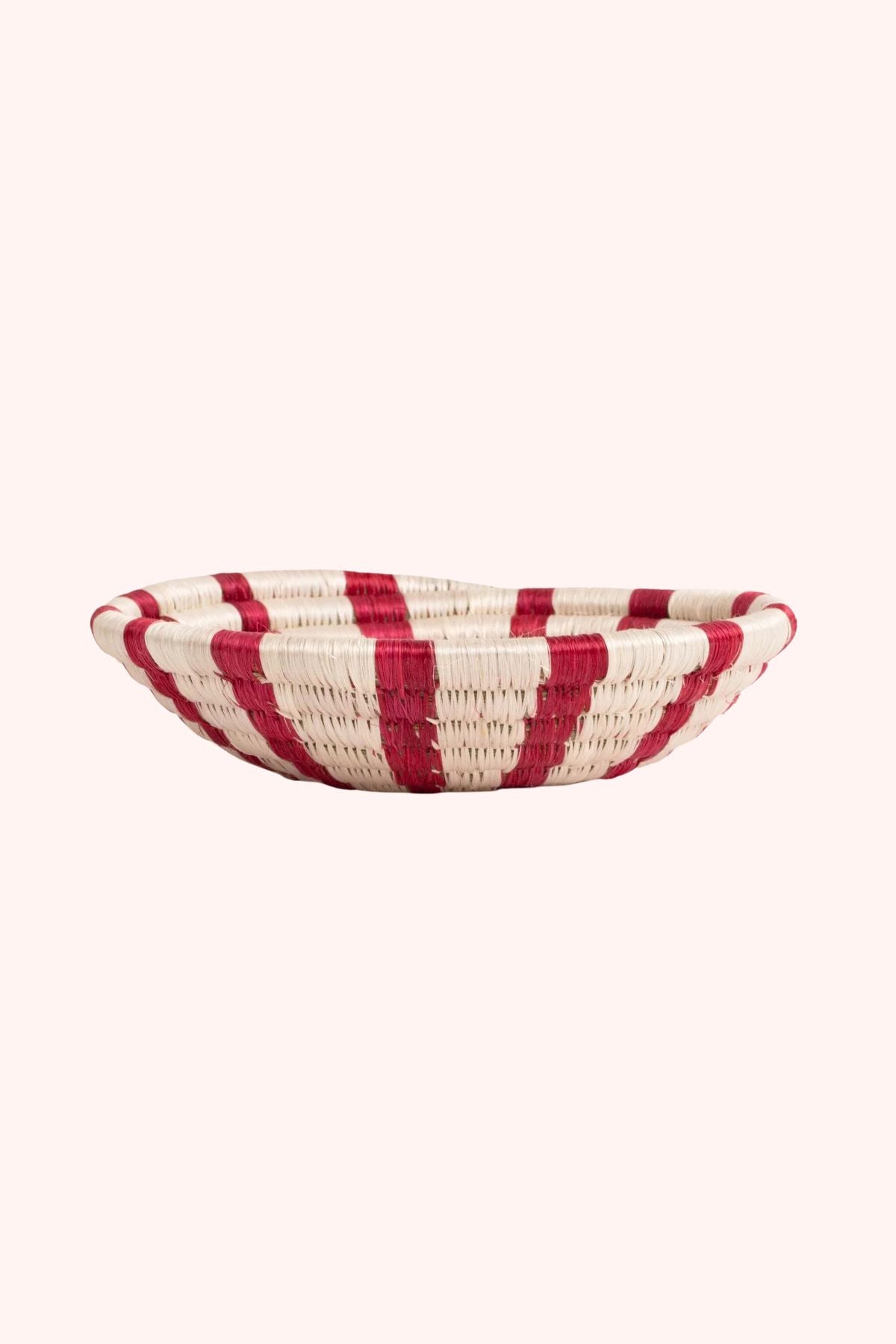 handwoven peppermint candy bowl for holiday decor