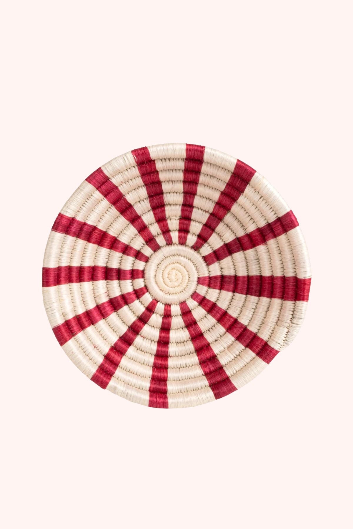 handwoven peppermint candy bowl for holiday decor