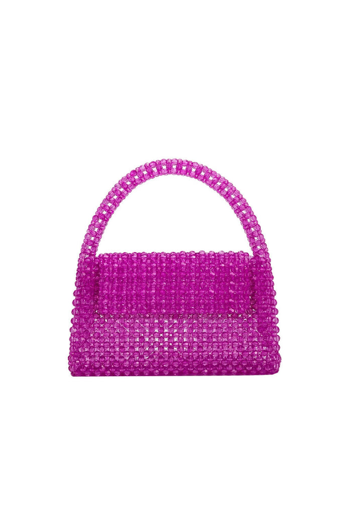 bead bag in fuchsia by melie bianco for wallflower shop