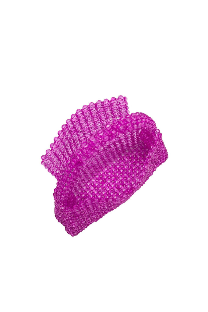 bead bag in fuchsia by melie bianco for wallflower shop