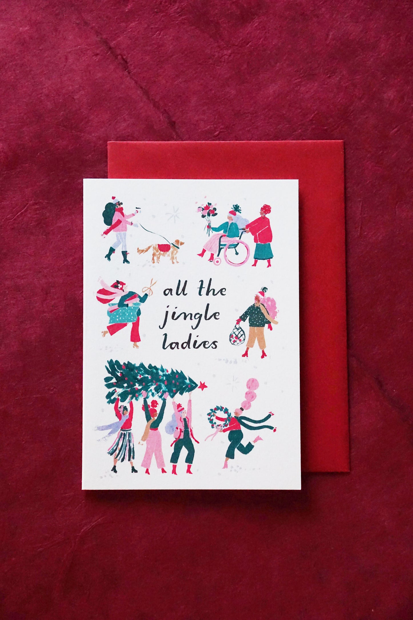 all the jingle ladies beyonce themed christmas card - shop cute greeting cards on wallflower