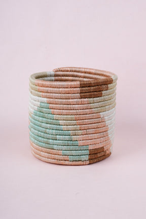 sustainable storage basket ✿ woven pastel basket ✿ shop decor on wallflower