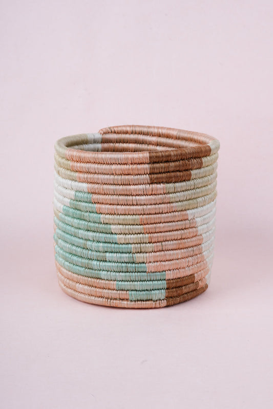 sustainable storage basket ✿ woven pastel basket ✿ shop decor on wallflower