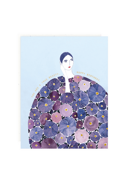 true beauty floral birthday card