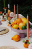 cute cake stand and colorful candles • studio wallflower