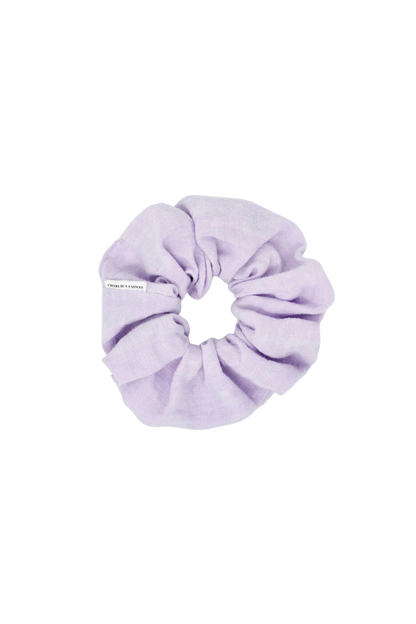 lavender linen scrunchie