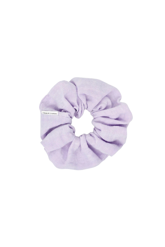 lavender linen scrunchie