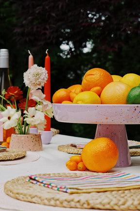 cute cake stand and colorful candles • studio wallflower