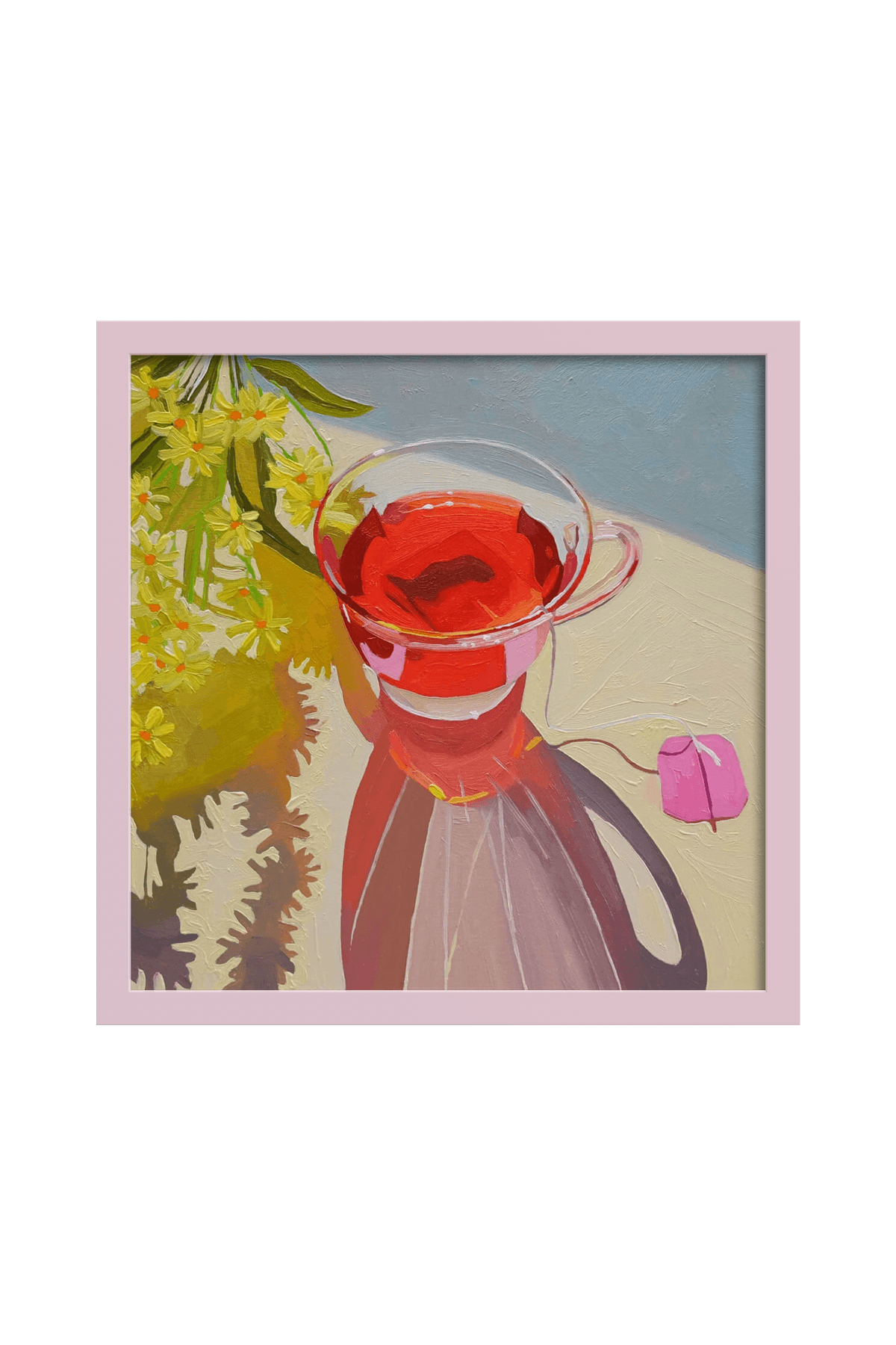 tea & flowers art print by leah gardner