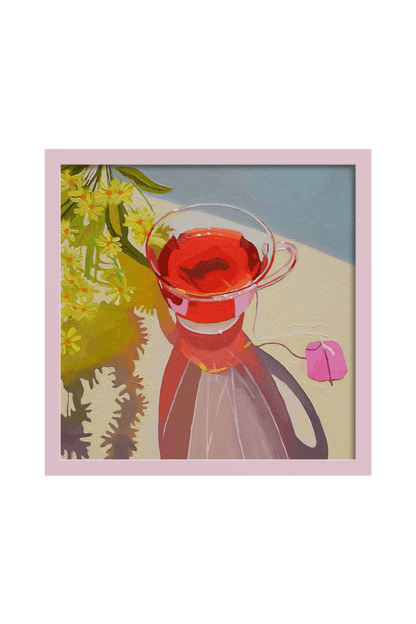 tea & flowers art print by leah gardner