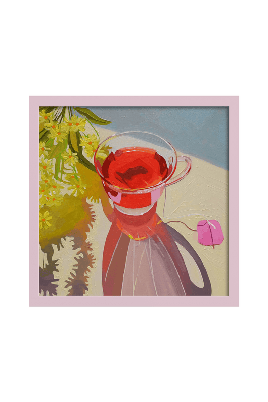 tea & flowers art print by leah gardner