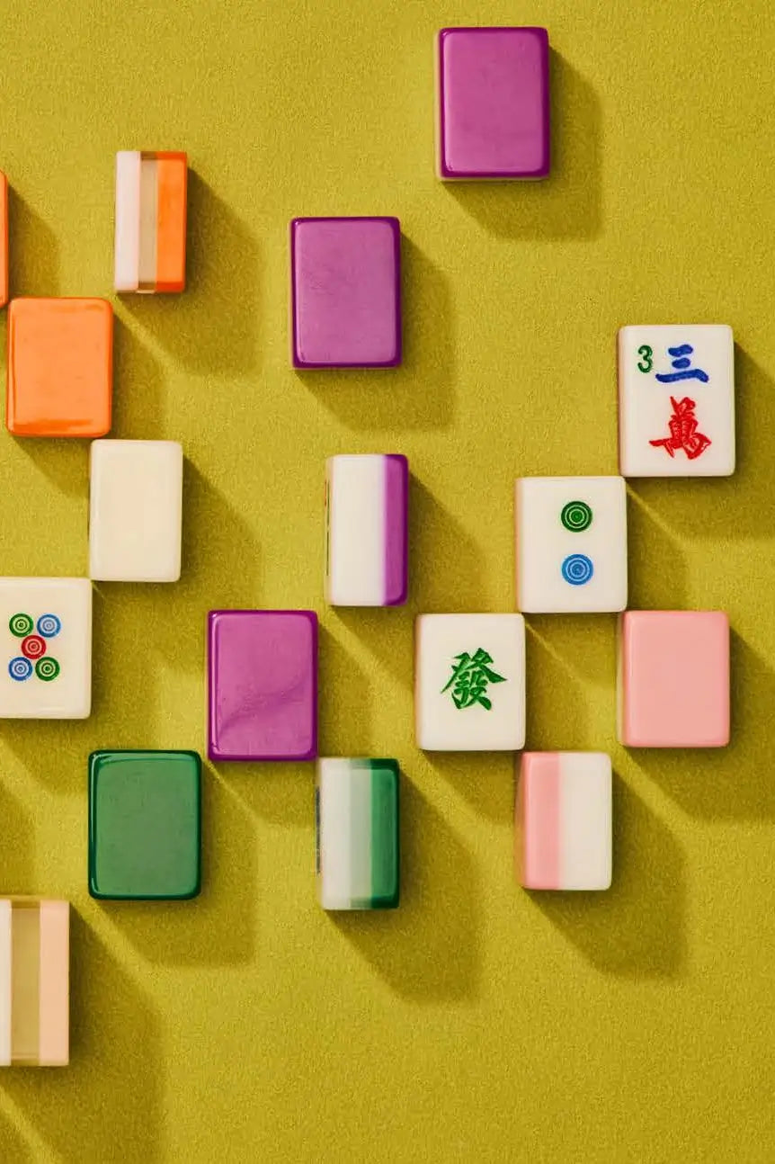 Photo of tiles from Mahjong book by Nicole Wong