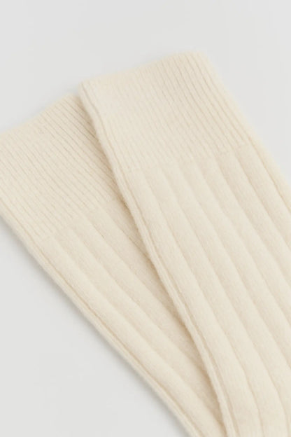cozy cream colored merino wool socks ✿ shop luxury gifts for women from wallflower