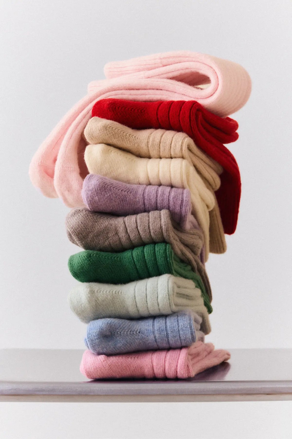 stack of colorful merino wool socks ✿ shop small gifts for women on wallflower
