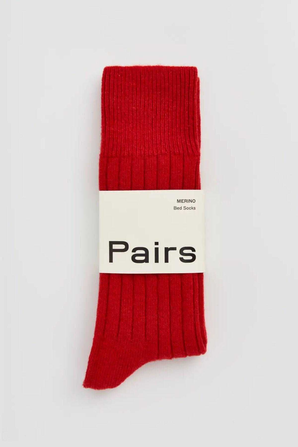Postbox Red Merino Bed Socks