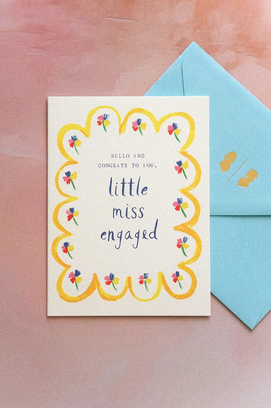 "Little Miss Engaged" Engagement Card