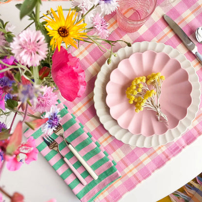 archive ny pink and green handwoven napkins