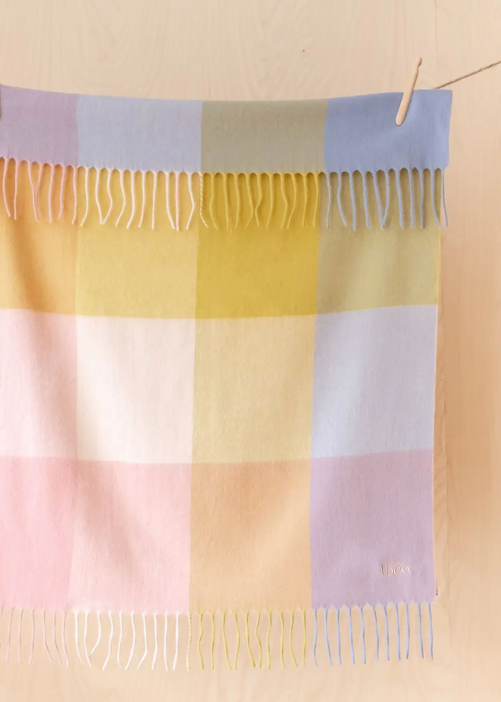 The Tartan Blanket Co Lambswool Baby Blanket - Rainbow Stripe, Unisex