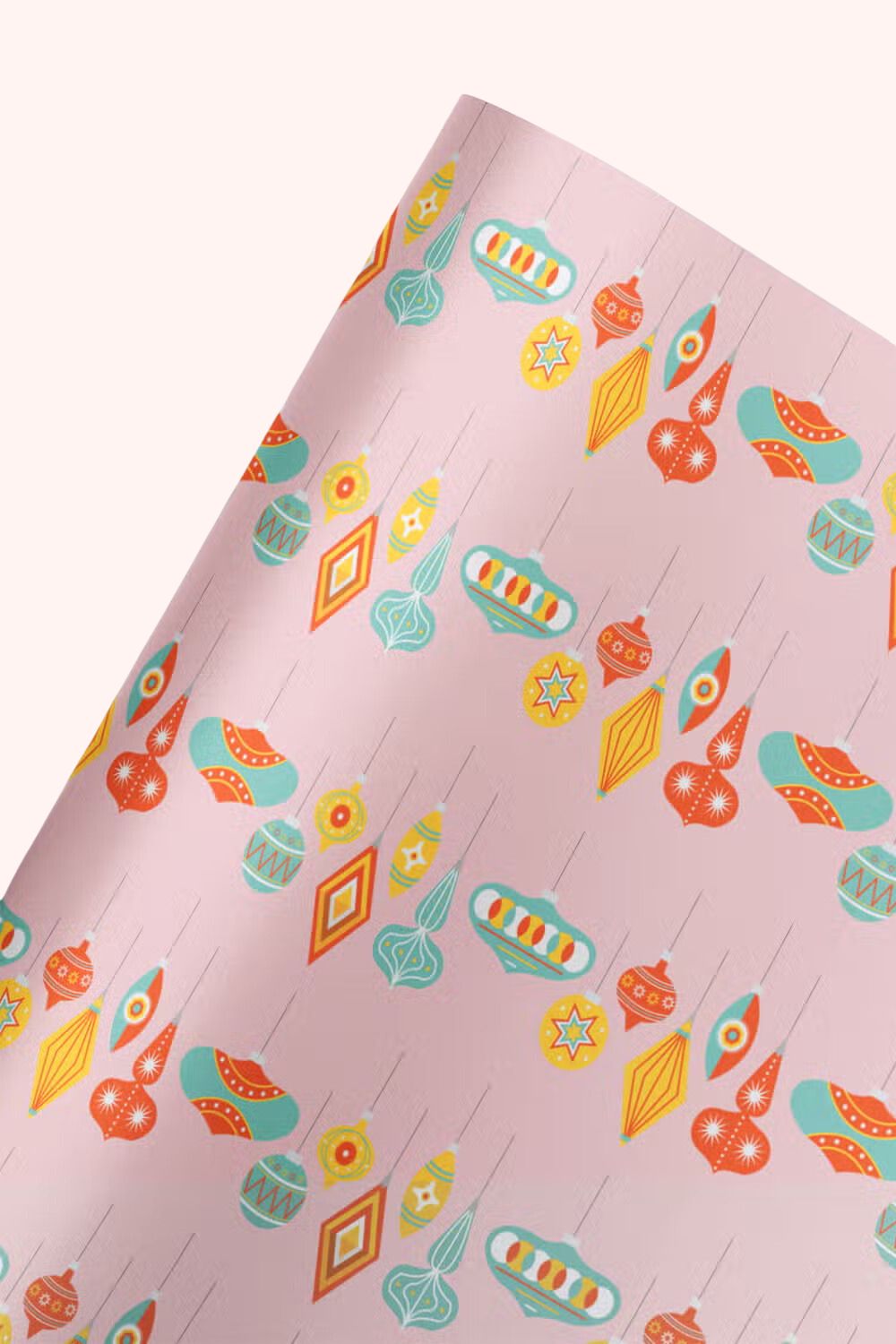mid century modern ornaments palm springs christmas gift wrap