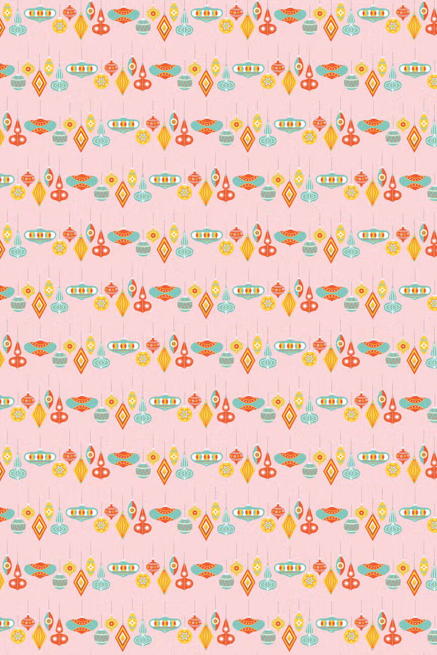 mid century modern ornaments palm springs christmas gift wrap