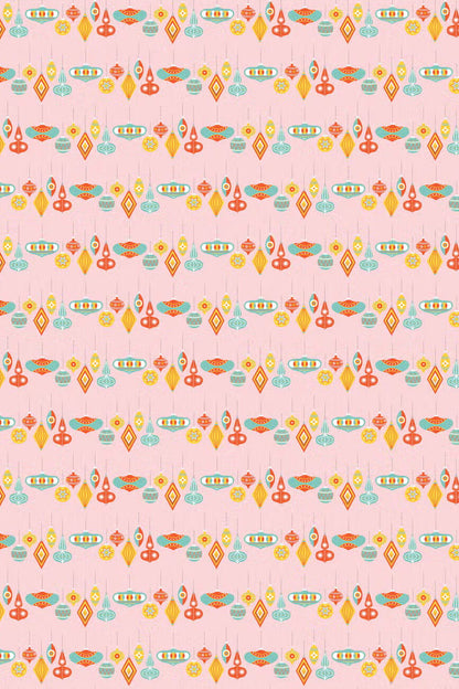 mid century modern ornaments palm springs christmas gift wrap