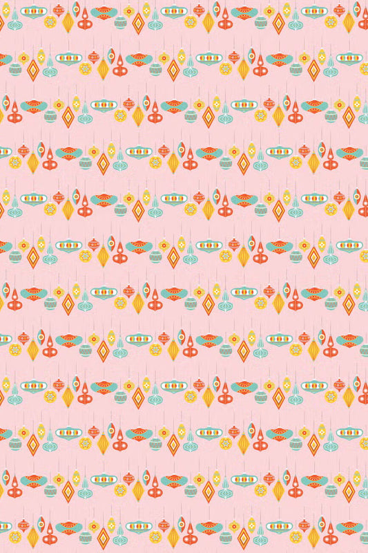 mid century modern ornaments palm springs christmas gift wrap