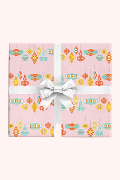 mid century modern ornaments palm springs cute wrapping paper
