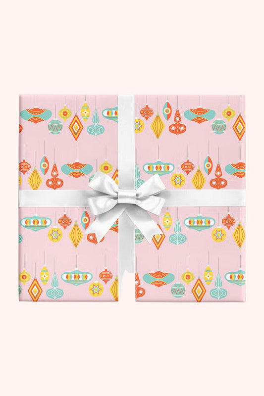 mid century modern ornaments palm springs cute wrapping paper