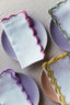 handmade embroidered napkins in pastel colors
