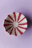 handwoven peppermint candy bowl for holiday decor