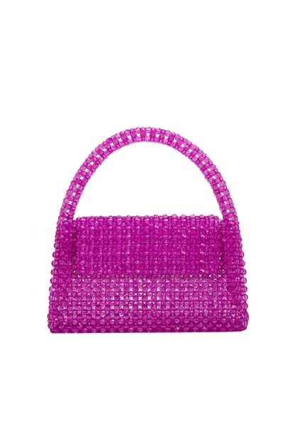 bead bag in fuchsia by melie bianco for wallflower shop