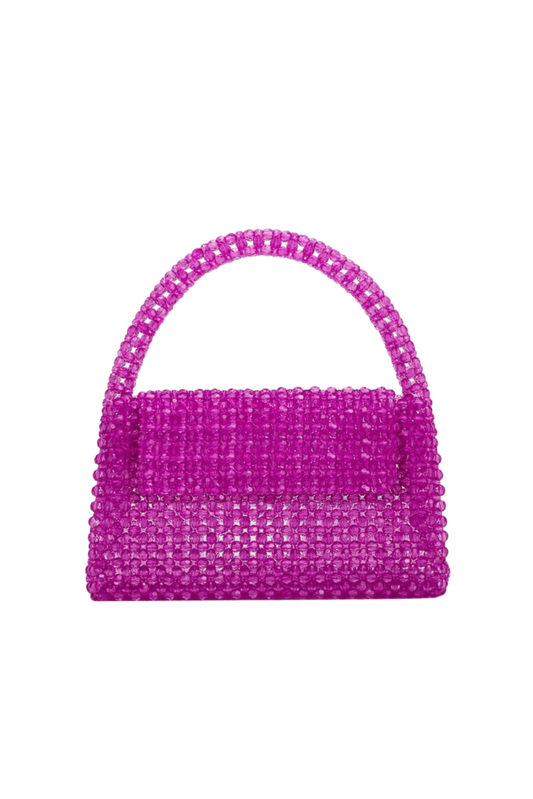 bead bag in fuchsia by melie bianco for wallflower shop